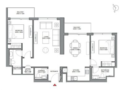 Apartmány Dubaj, 330 Riverside Crescent - Sobha Hartland II - 12