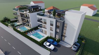 ZADAR - SUKOŠAN, luxusný apartmán s veľkou strešnou terasou (106,25 m2) hneď v prvom rade pri mori - 4