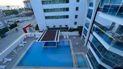 Krásny zariadený apartmán s výhľadom na more Alanya - Kestel APM - 1