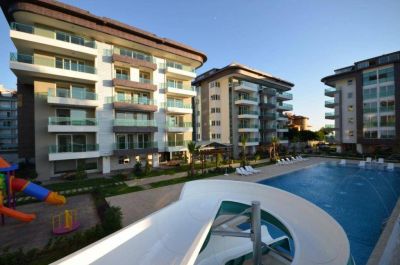 Zariadený apartmán na prvej línii s výhľadom na more Alanya - Kestel APM - 25