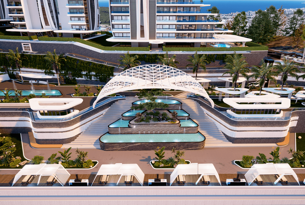 Ponúkame na predaj byty v luxusnom komplexe Turecko Alanya Kargıcak APM - 33
