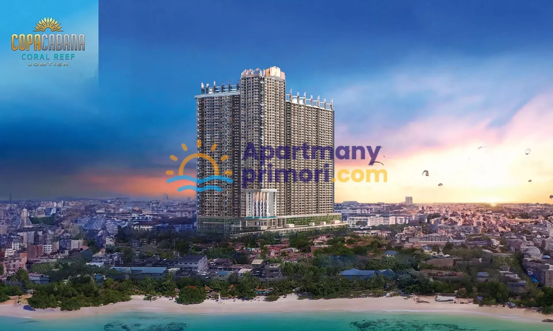 Apartmánový komplex Copacabana Coral Reef, Pattaya-Thajsko