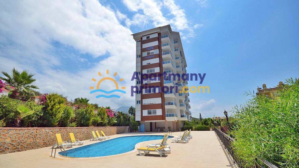 Zariadený apartmán s výhľadom na more Alanya - Tosmur APM