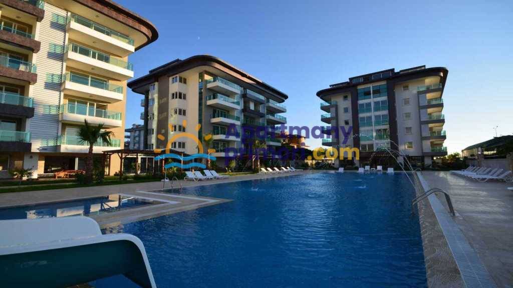 Zariadený apartmán na prvej línii s výhľadom na more Alanya - Kestel APM